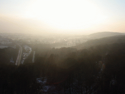 Railroad at the Belgian side, viewed from the viewing tower at the border triangle at Vaals