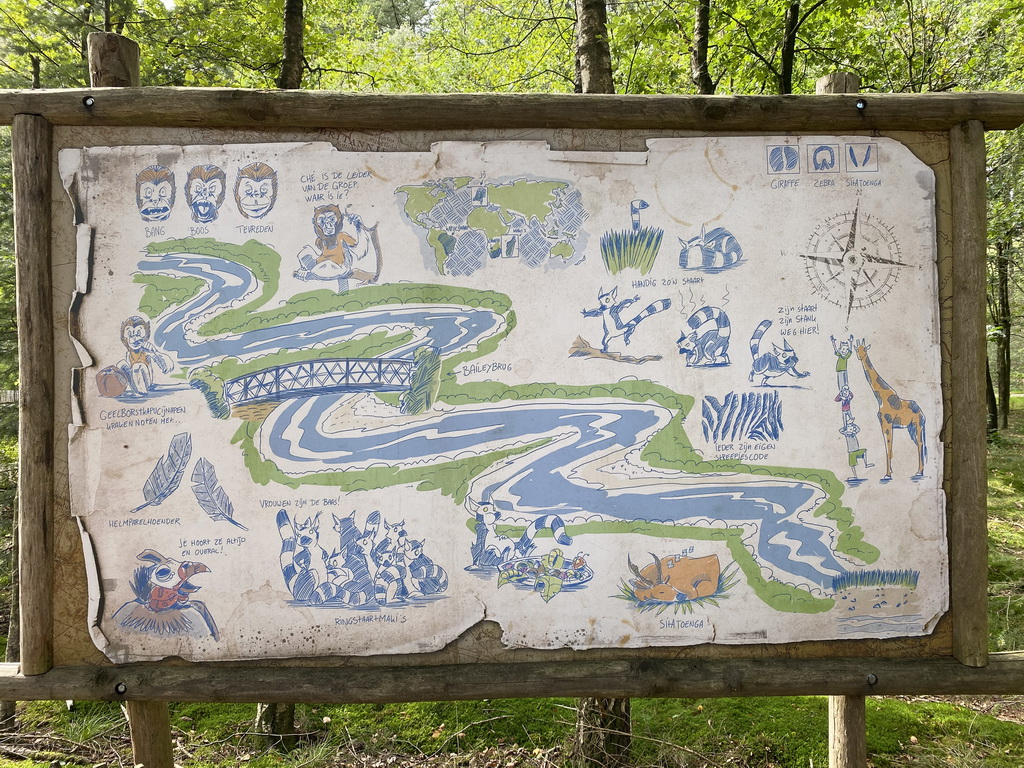 Map of the Expedition River at the DierenPark Amersfoort zoo