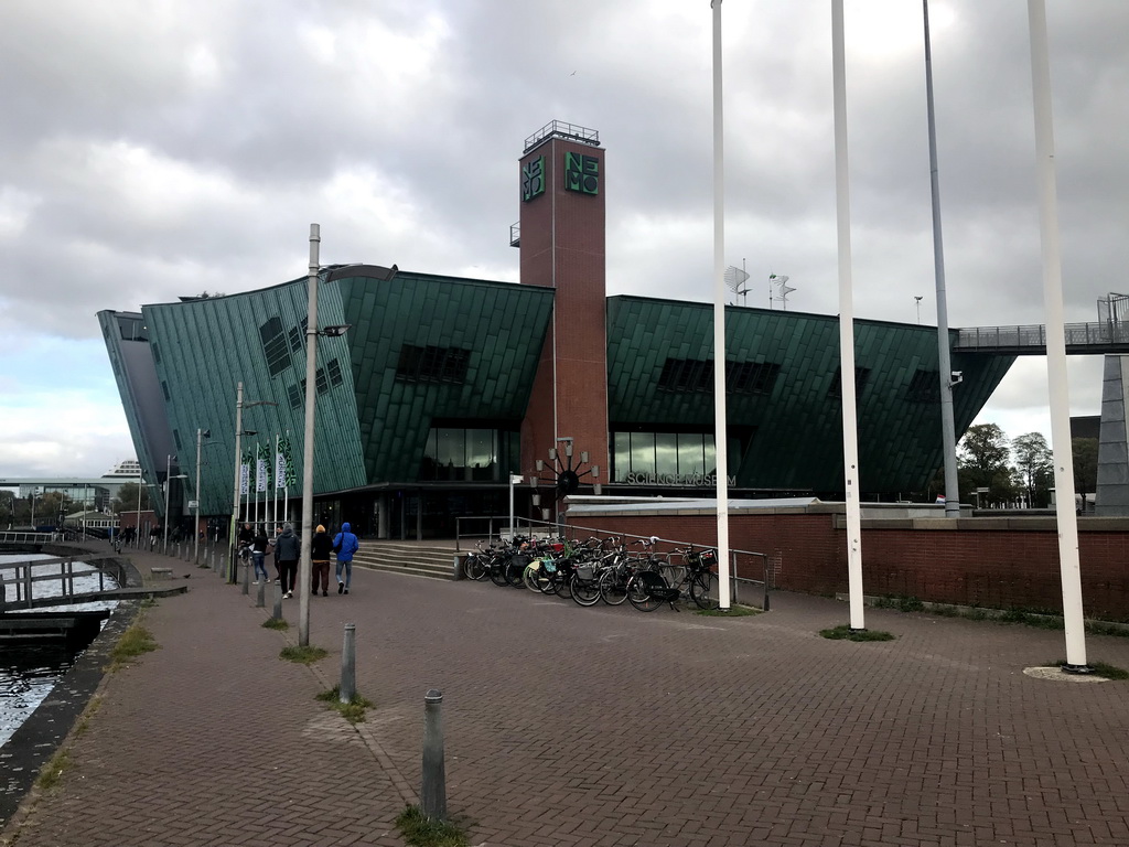 Front of the NEMO Science Museum at the Oosterdok street