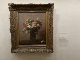 Painting `Flowers from Normandy` by Henri Fantin-Latour at the third floor of the Van Gogh Museum, with explanation