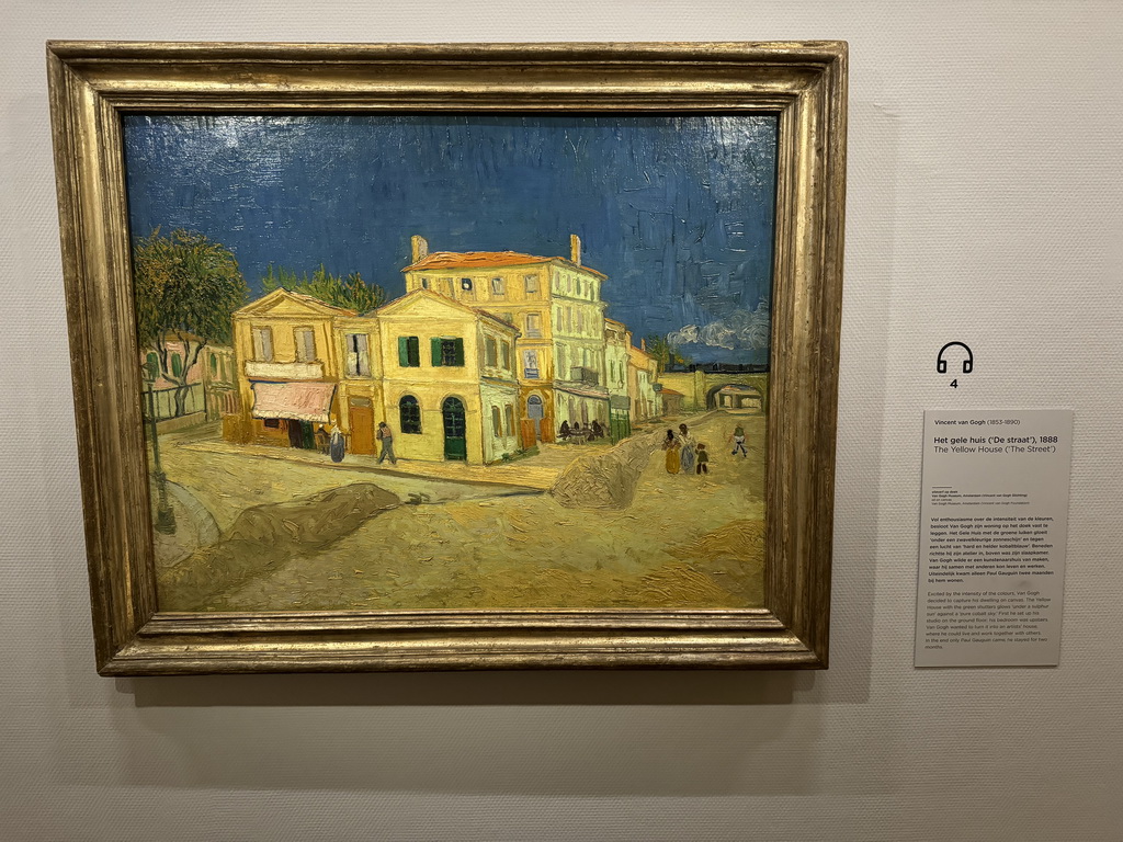 Painting `The Yellow House (`The Street`)` by Vincent van Gogh at the third floor of the Van Gogh Museum, with explanation