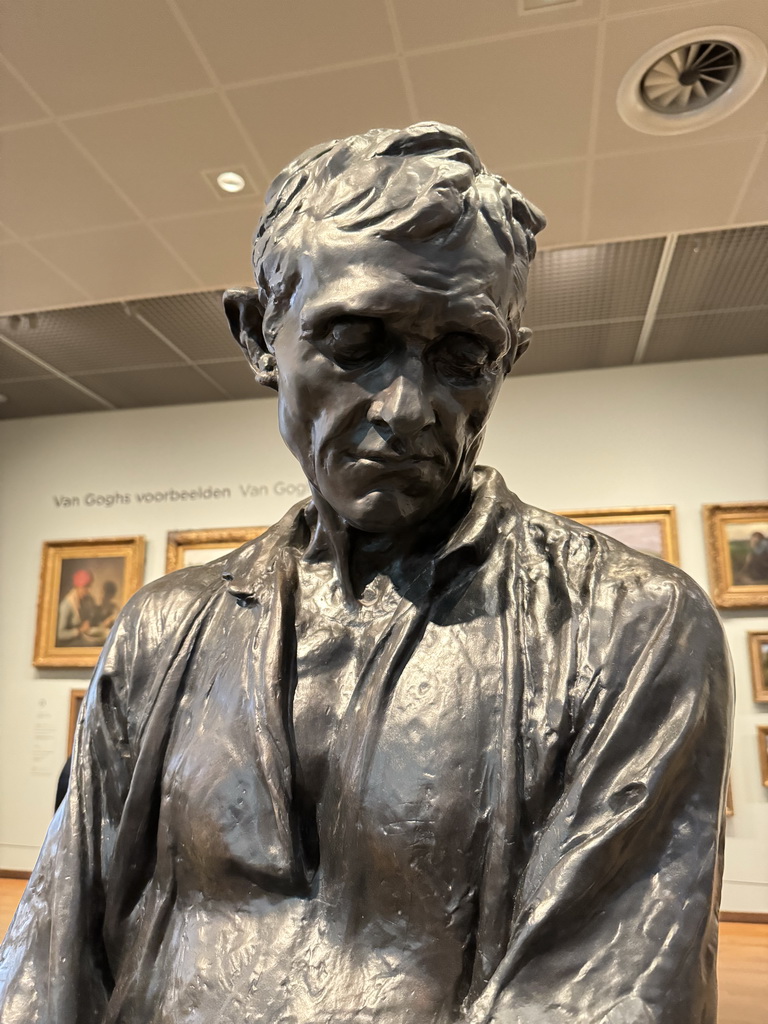 Statue `Large Peasant` by Jules Dalou at the second floor of the Van Gogh Museum