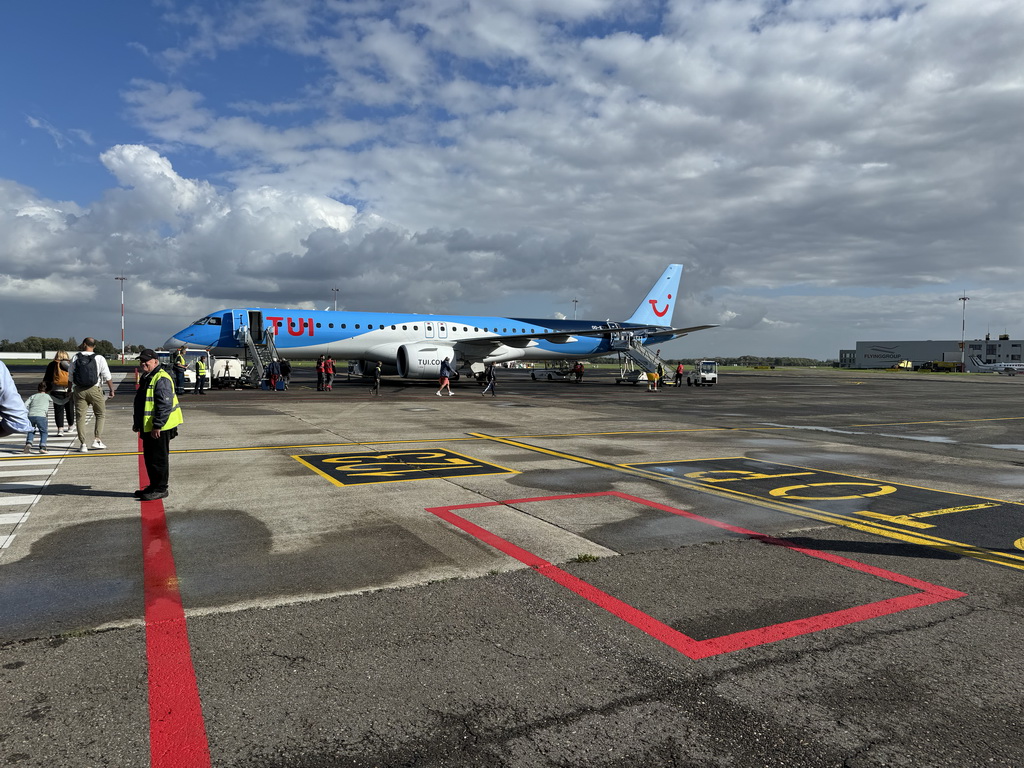 Our TUI airplane at Antwerp International Airport