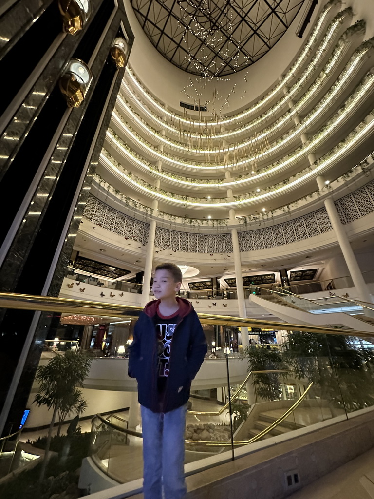 Max at the central hall of the Rixos Downtown Antalya hotel