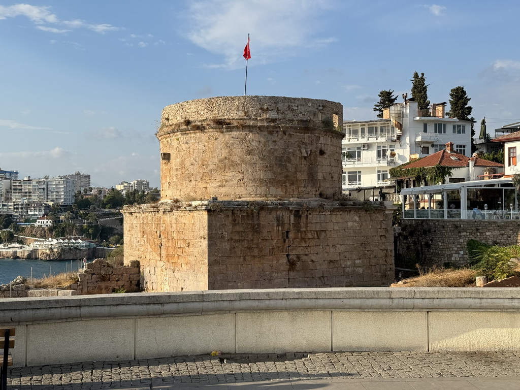 The Hidirlik Kulesi tower, viewed from the viewing platform at the Karaaalioglu Park