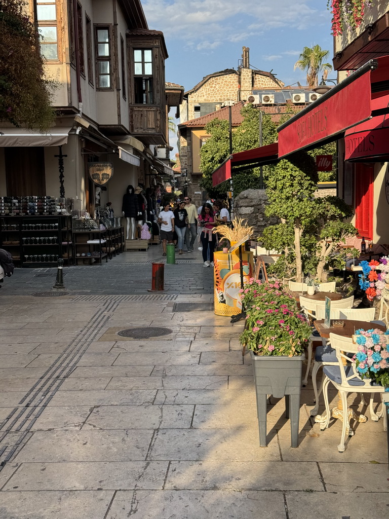 Shops and restaurants at the Hesapçi Sokak alley