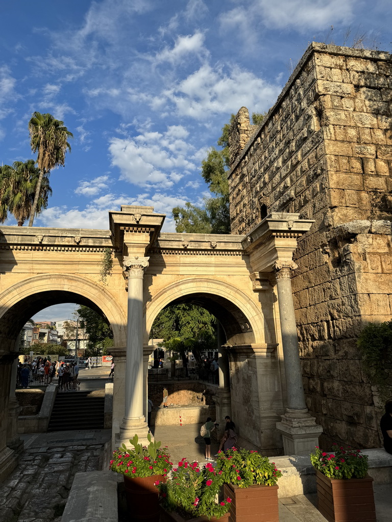 Southwest side of Hadrian`s Gate at the Imaret Sokak alley