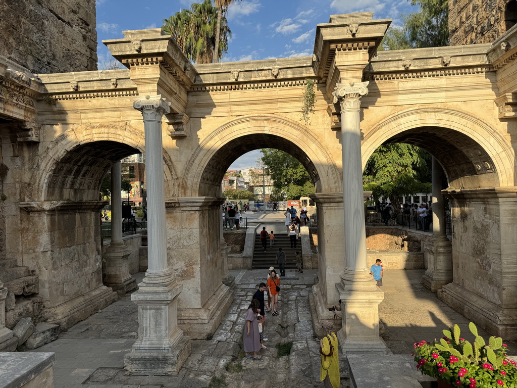 West side of Hadrian`s Gate at the Imaret Sokak alley