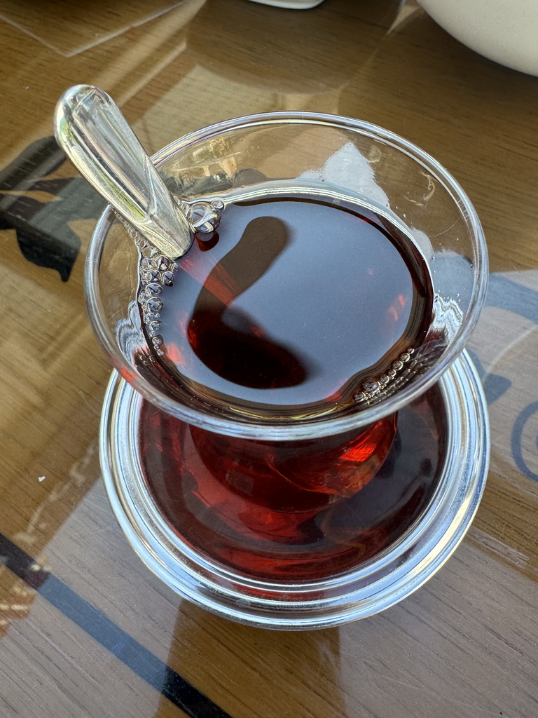 Turkish tea at the Halis Erzurum Cag Kebap Restaurant