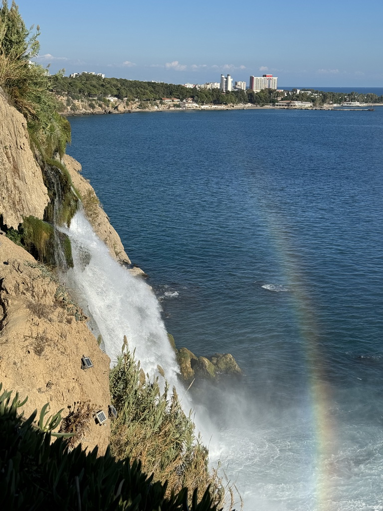 Rainbow at the Lower Düden Waterfalls, viewed from the Düden Park