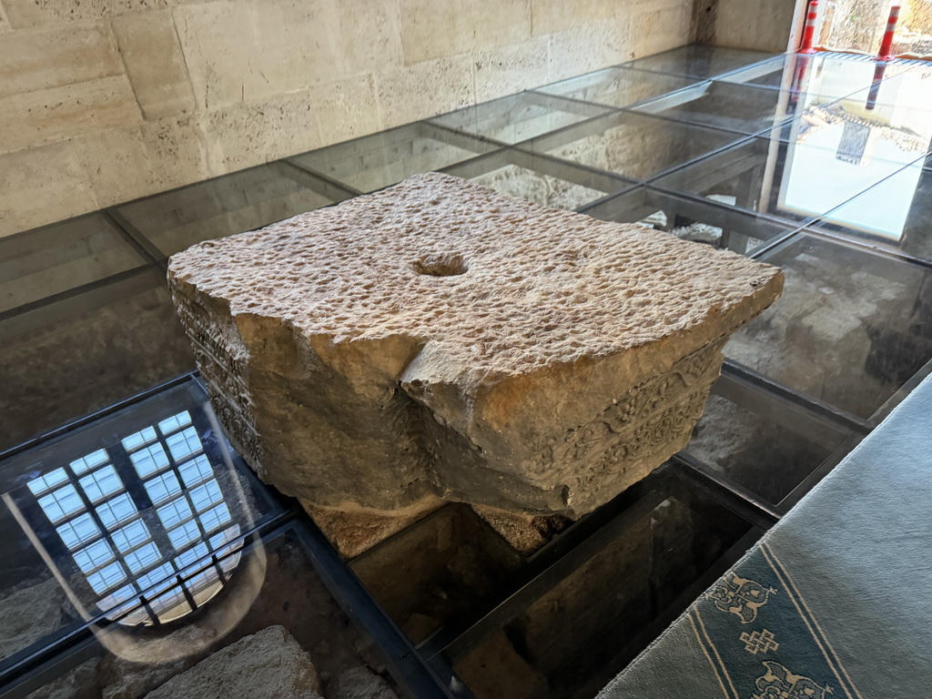 Rock with reliefs at the Sehzade Korkut Mosque