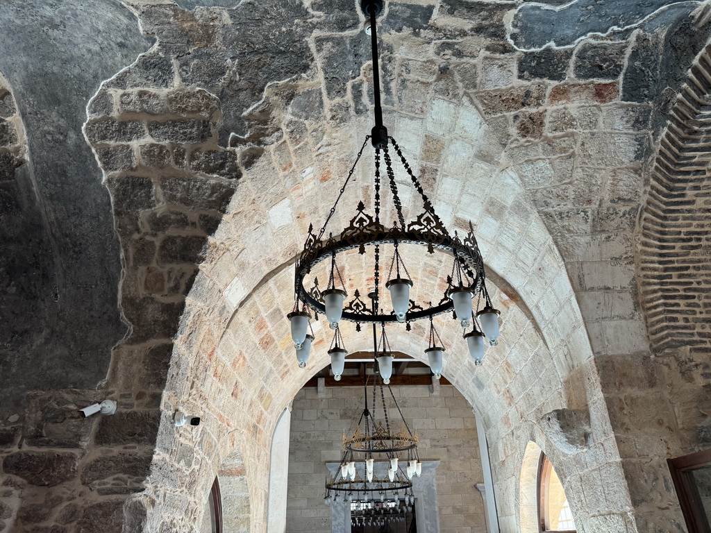 Chandeleers at the Sehzade Korkut Mosque