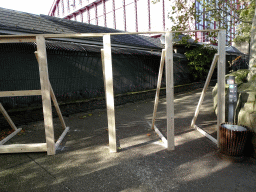 Gate to the Aviaries at the Antwerp Zoo, under construction