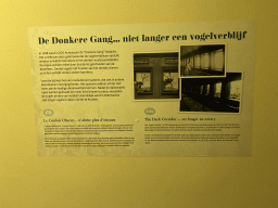 Information on the Dark Corridor at the Bird Building at the Antwerp Zoo