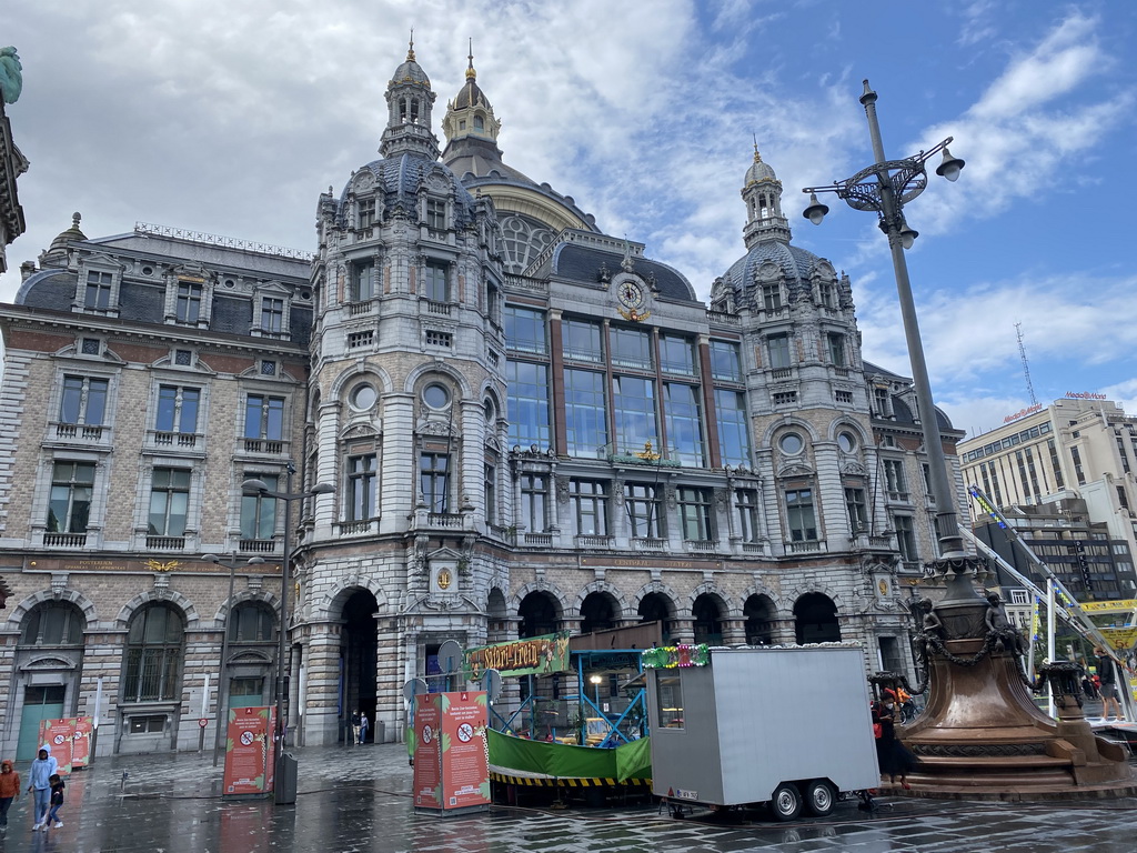 Front of the Antwerp Central Railway Station at the Koningin Astridplein square