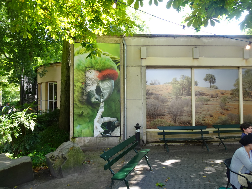 Right side of the Bird Building at the Antwerp Zoo