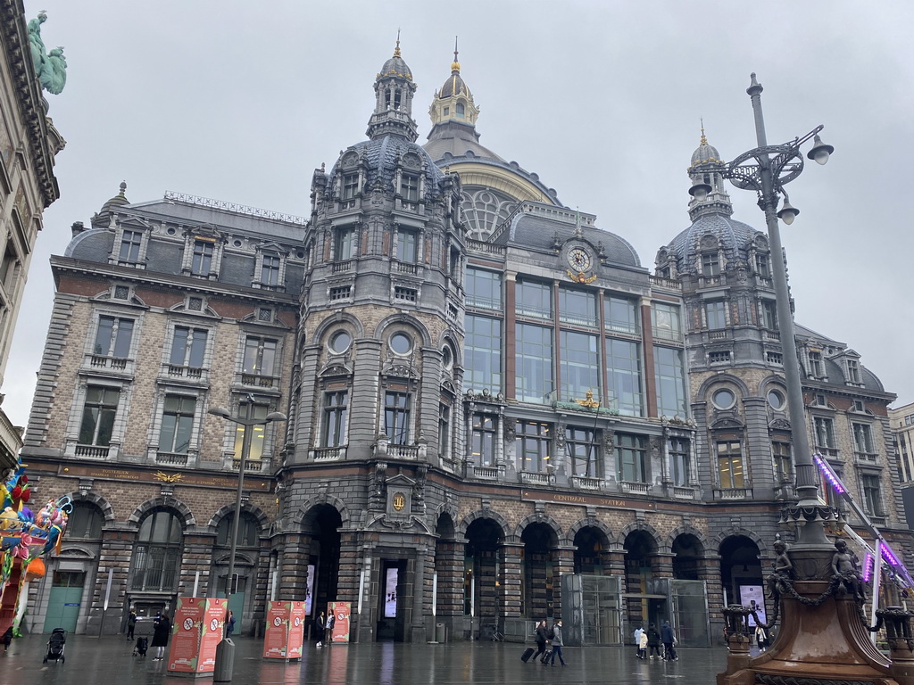 North side of the Antwerp Central Railway Station at the Koningin Astridplein square