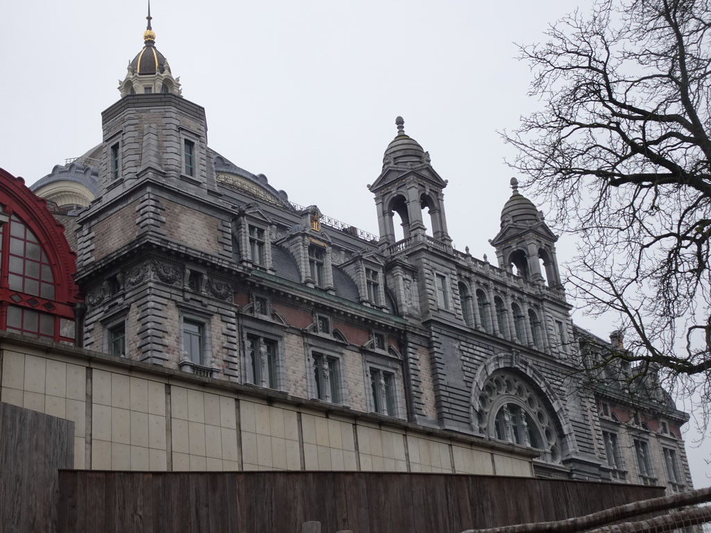 Northeast side of the Antwerp Central Railway Station, viewed from the Antwerp Zoo