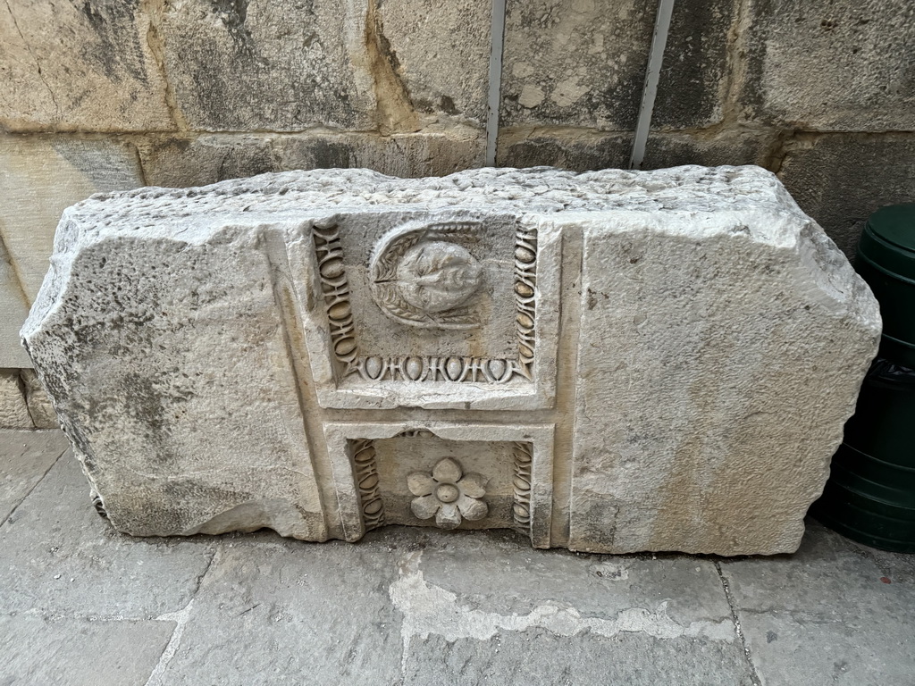 Reliefs at the entrance under the north auditorium of the Roman Theatre of Aspendos