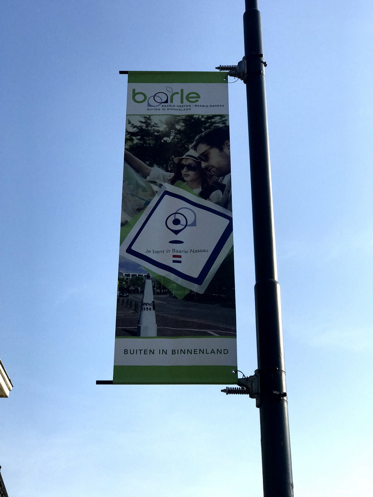 Banner of Baarle-Nassau at the Alphenseweg street