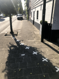 Dutch-Belgian border at the Chaamseweg street