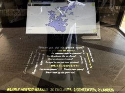 Map of the borders in Baarle in the information stand at the southeast side of the St. Remigius Church