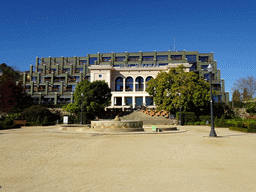 Front of the Hotel Miramar Barcelona at the Plaça de l`Armada park at the northeast side of the Montjuïc hill