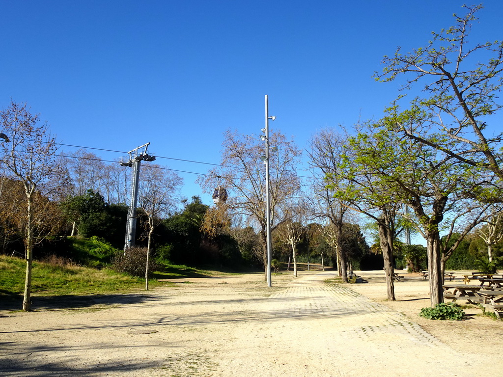 The Plaça del Mirador square at the east side of the Montjuïc hill