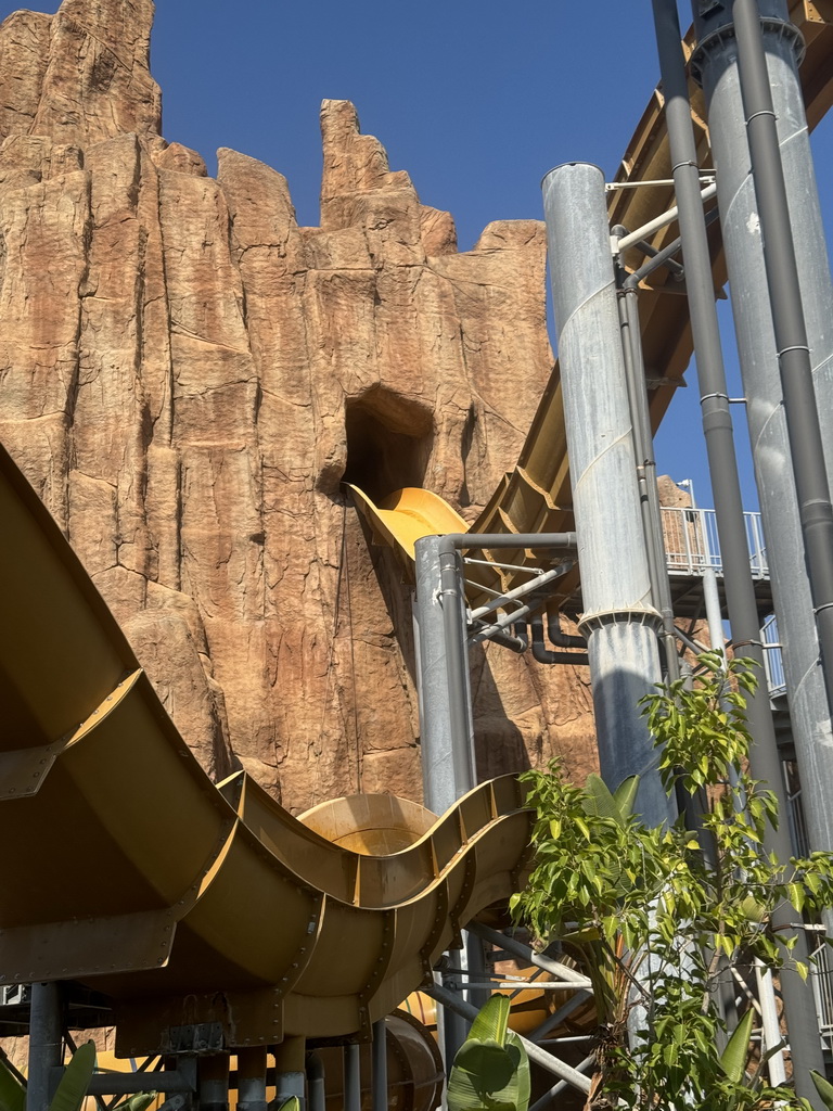 Top of the Tower Falls attraction at the Aqua Land area of the Land of Legends theme park