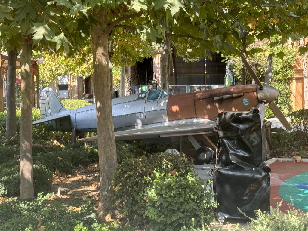 Airplane at the central square of the Adventure Land area of the Land of Legends theme park