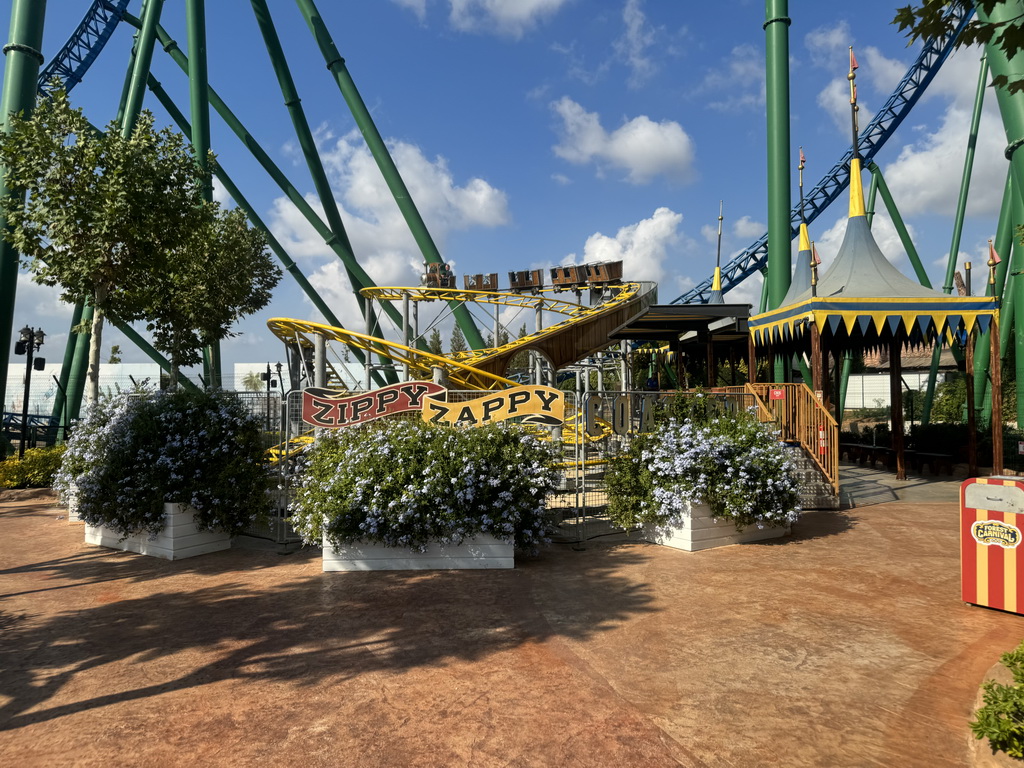 The Zippy Zappy Coaster attraction at the Masha and the Bear Land of Laughter area of the Land of Legends theme park