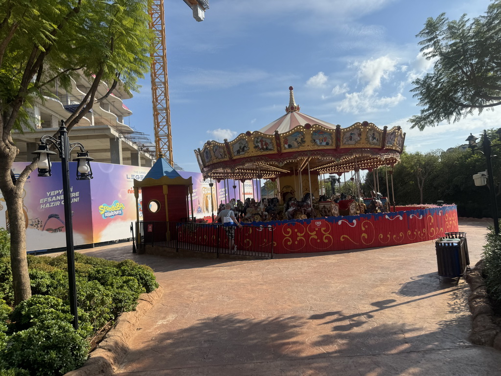 The Happy Carousel attraction at the Masha and the Bear Land of Laughter area of the Land of Legends theme park