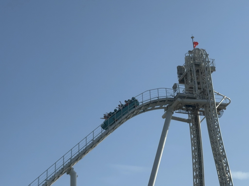 Top section of the Typhoon Coaster attraction at the Adventure Land area of the Land of Legends theme park