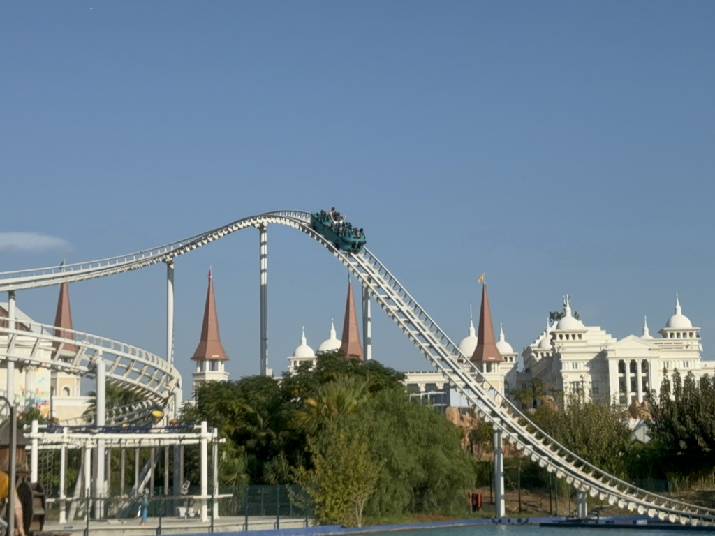 The Typhoon Coaster attraction at the Adventure Land area of the Land of Legends theme park