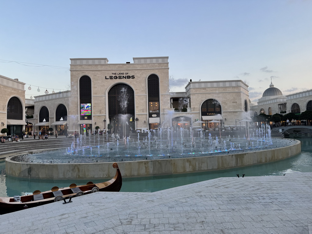 The Chimera Fountain at the Shopping Avenue area of the Land of Legends theme park