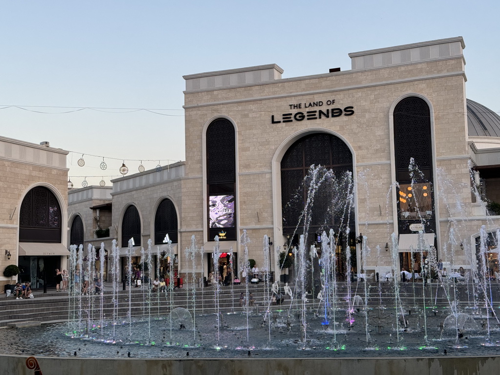 The Chimera Fountain at the Shopping Avenue area of the Land of Legends theme park