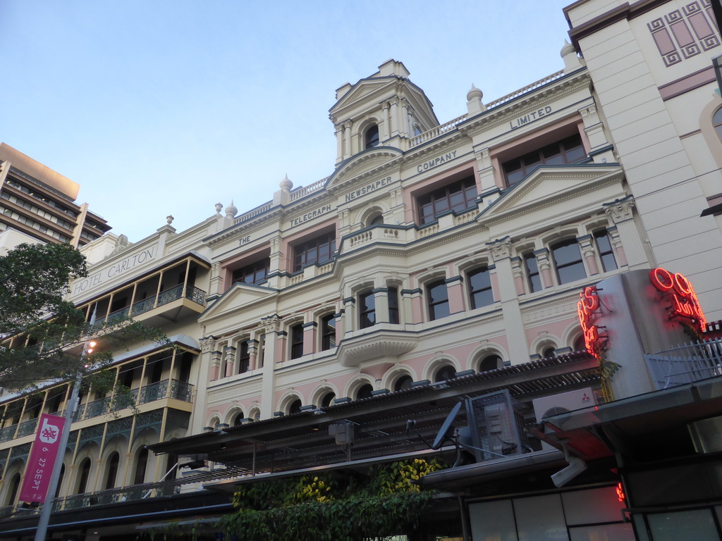 Facades of the former Hotel Carlton and the Telegraph Newspaper Company at Queen Street