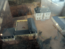 Scale model of the Falkenlust Hunting Lodge and its stables, at the Falkenlust Hunting Lodge