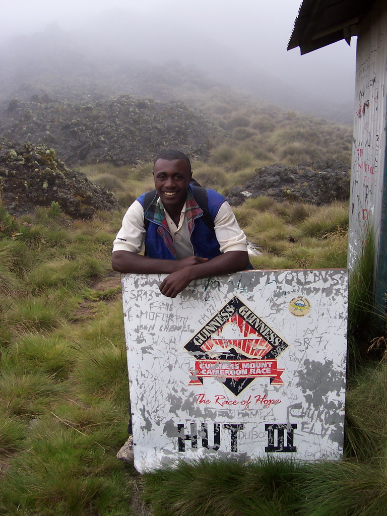 Our tour guide at Hut III near the top of Mount Cameroon