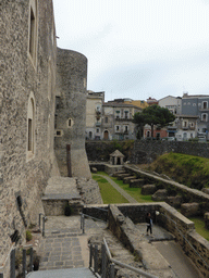 South side of the Castello Ursino castle and its moat