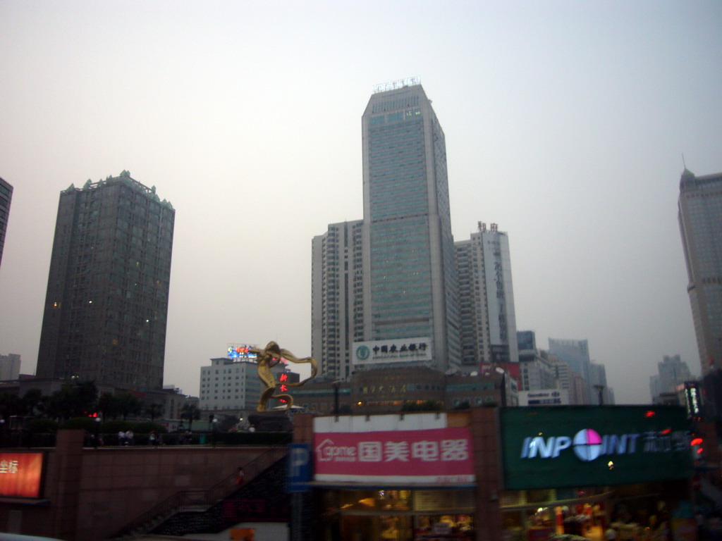 Central square with statue