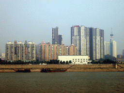 Xiangjiang river and skyline of Chengsha, from Juzi Island