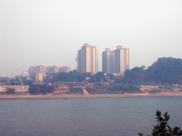 Xiangjiang river and skyline of Chengsha, from Juzi Island