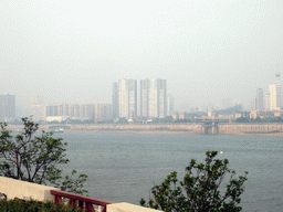 Xiangjiang river and skyline of Chengsha, from Juzi Island