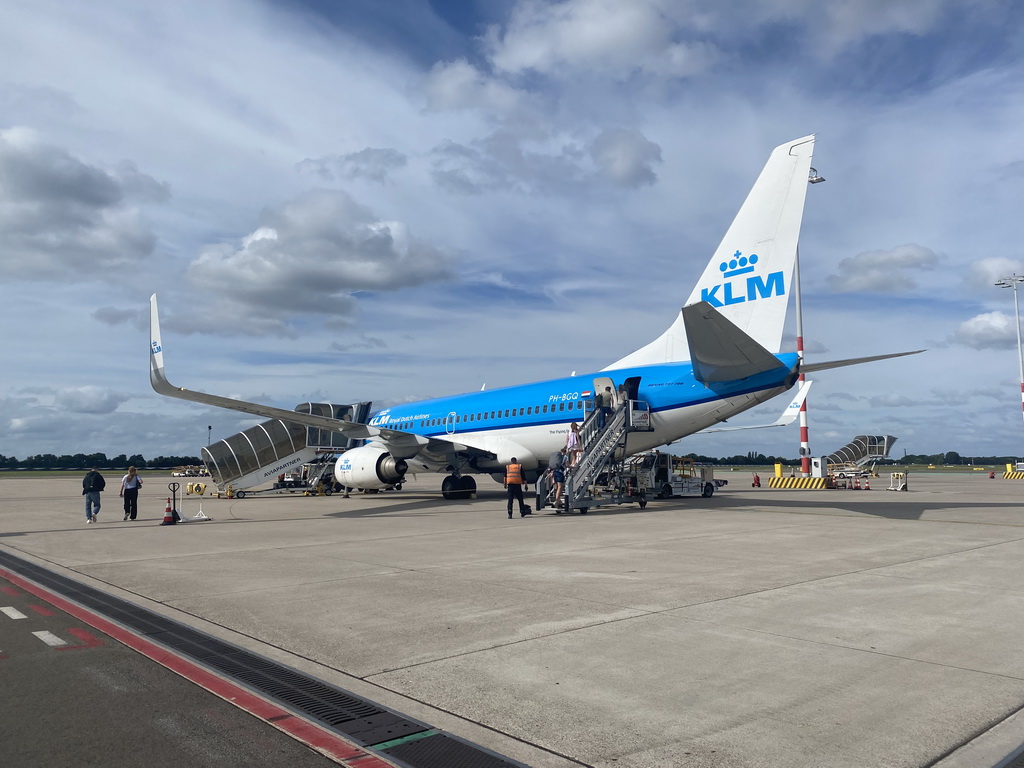 Our airplane at the Rotterdam The Hague Airport