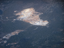 Mine near the town of Visocani, viewed from the airplane from Rotterdam