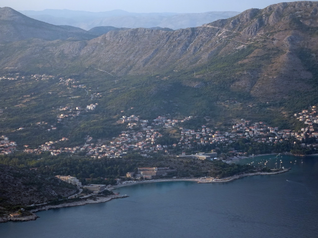 The town of Srebreno, viewed from the airplane from Rotterdam