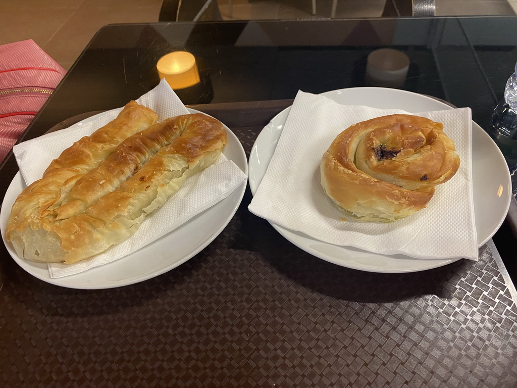 Bread at a restaurant at the Departures Hall of Dubrovnik Airport