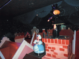 Inside the attraction `The Flying Trunk` at the Tivoli Gardens