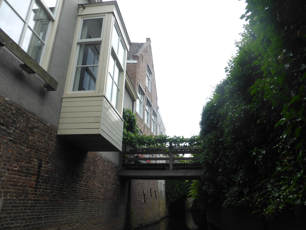 Bridge over the Binnendieze river, viewed from the tour boat